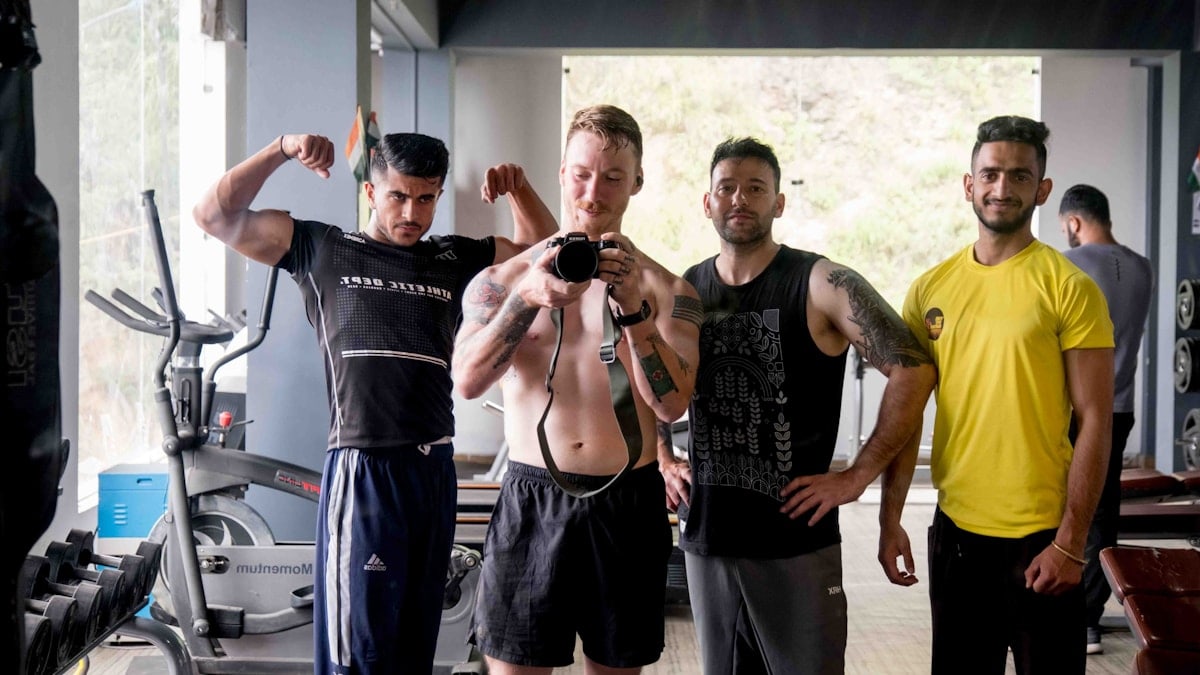 group photo of gym buddies